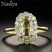 Luxury 925 Sterling Silver Spinel Rings Gold Color Finger Ring Wedding Engagement Cubic Zirconia Rings For Women Wholesale New Luxury 925 Sterling Silver Spinel Rings Gold Color Finger Ring Wedding Engagement Cubic Zirconia Rings For Women Wholesale New