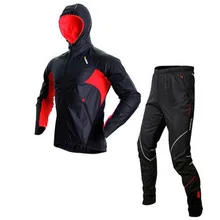 Черный унисекс цикл костюмы зима ветрозащитный с длинным рукавом XXXL велосипед Джерси Большой размеры куртки