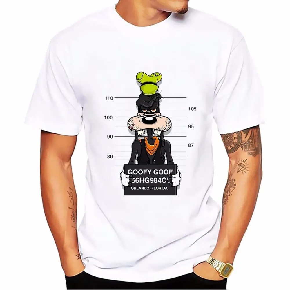 Дональд дак Футболка Гуфи мужские топы короткий рукав Повседневная забавная собака мышь мультфильм футболка homme комфорт размера плюс футболка
