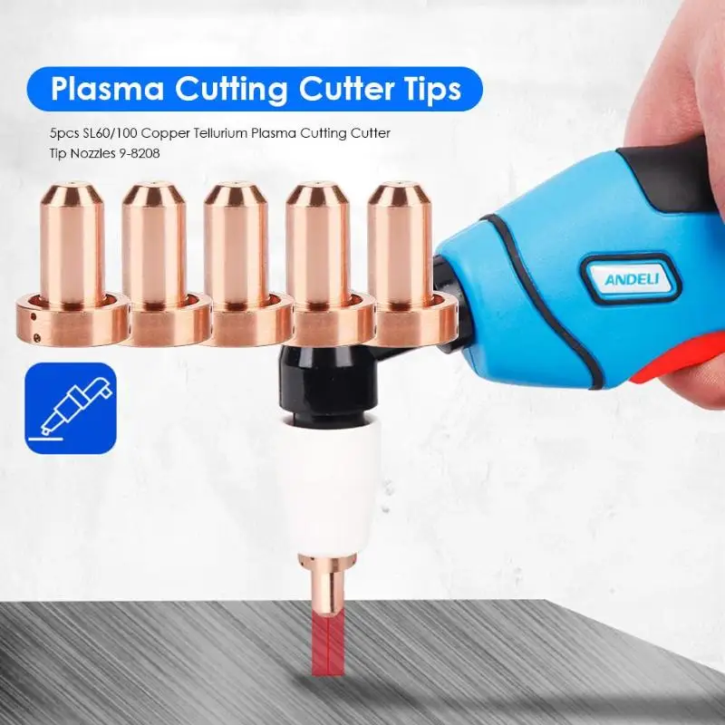 

5pcs/set 9-8208 SL60/100 Plasma Drag Shields Consumables Plasma Retaining Cap Cutting Cutter Tip Electrodes Welding Nozzles