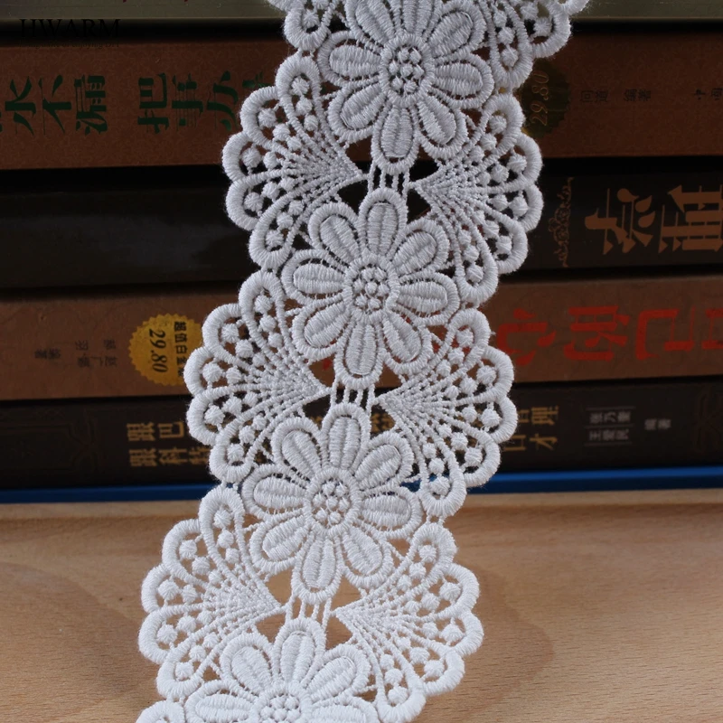 

1yard lace fabric wedding decoration small flower embroidery cotton lace for needlework trimmings for clothing dress accessories