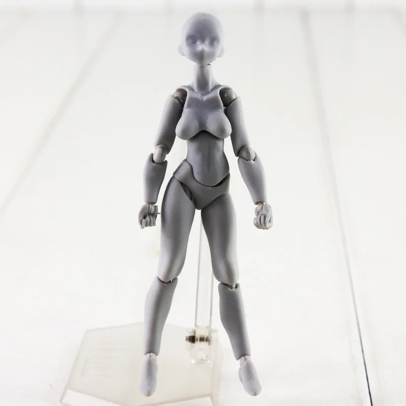 8 видов стилей 5 ''Figma фигурка для тела Archetype He She Body Kun Body Chan, серый, черный цвет, чистая кожа, мужские и женские модели кукол - Цвет: Grey She in Box
