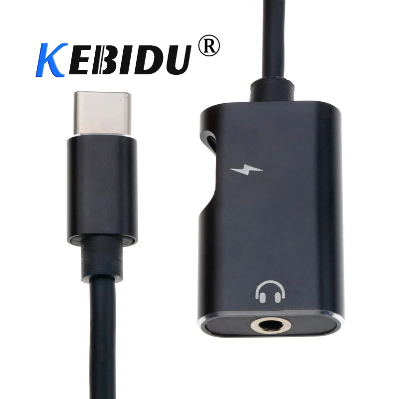 

Kebidu New USB Type C Adapter Charger Audio Cable 2 In 1 Type-C To 3.5mm Jack Headphone Aux Converter For Xiaomi Mi6 Huawei