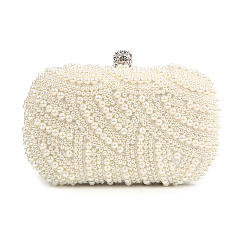 100-Hand-made-Luxury-Pearl-Clutch-bags-Women-Purse-Diamond-Chain-white-Evening-Bags-for-Party