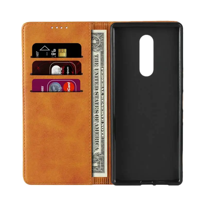 Магнитный флип-чехол для sony Xperia 1 чехол Ретро Роскошный PU кожаный кошелек чехол для sony Xperia 1 Funda