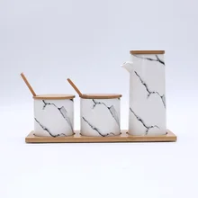 3 шт./компл. керамическая баночка специй Скандинавская мраморная текстура палочки для еды бутылка для масла кухонный резервуар для хранения кухонные аксессуары посуда