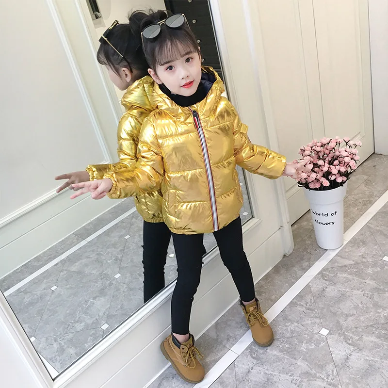

Winter Gold Jacket For Girls 3 4 5 6 7 8 Years Fashion Cotton Parka Children Nice Thick Warm Jacket for Boys Autumn Kids Coat