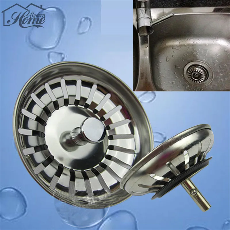 

8cm 1Pcs Kitchen Sink Strainer Stopper Stainless Steel Waste Plug Sink Hole Filter Home Tool Fregadero Tapon del filtro Suppply