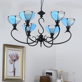 

led e27 Mediterranean Iron Glass LED Lamp LED Light.Pendant Lights.Pendant Lamp.Pendant light For Dinning Room Bedroom Foyer