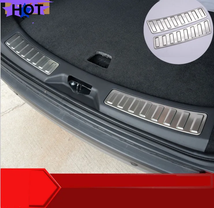 

2PCS Stainless Steel Car Rear Inside Door Bumper Protector Sill Scuff Plate Trim For Land Rover Discovery Sport 2015 Car styling