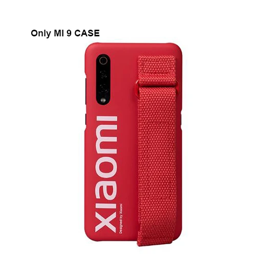 Only Red Case Xiao mi 9 Чехол 9 SE жесткий чехол из ПК ремешок на запястье Чехол протектор задняя крышка чехол для XIao mi 9 mi 9SE/пленка для экрана PET - Цвет: Only Red Case