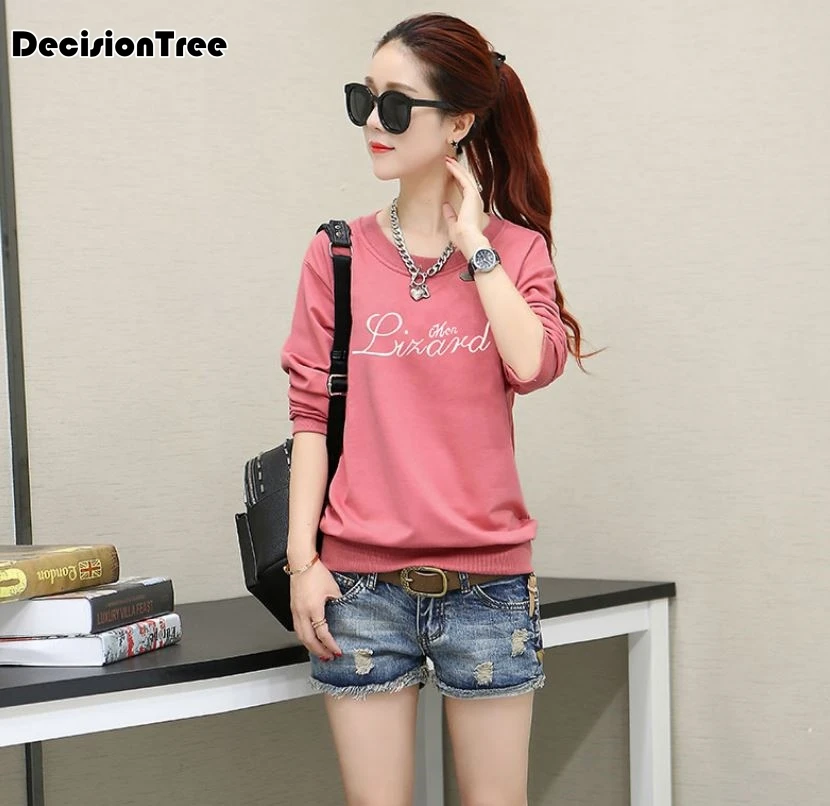

2019 summer women sexy t shirt round collar cropped sports tshirt solid tops long sleeve t shirt pink harajuku