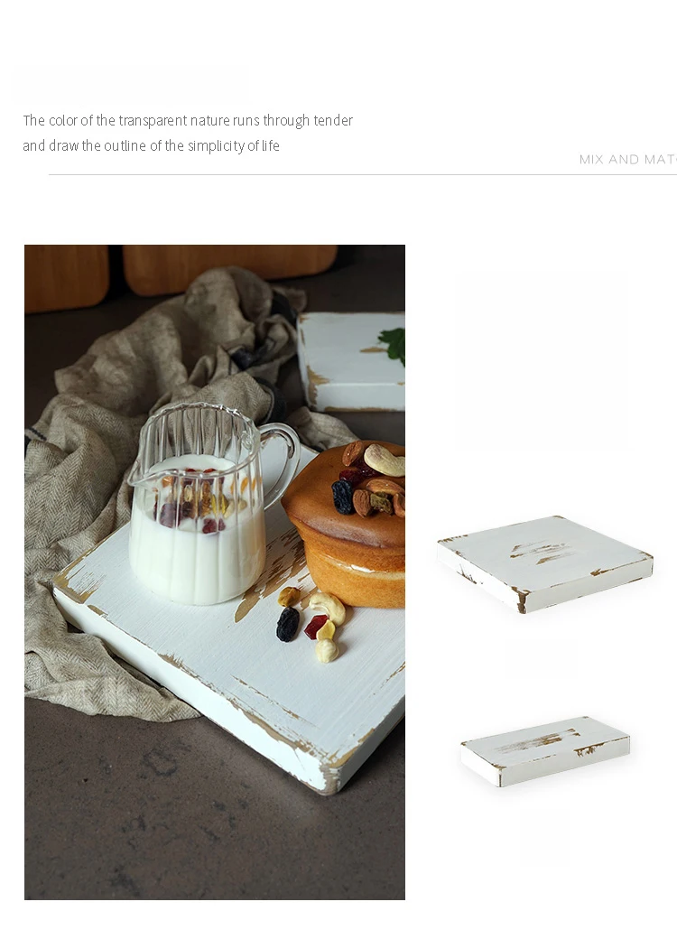 SWEETGO деревянная доска винтажный белый стиль ручной работы десертный поднос торт украшение стола Макияж Ювелирные изделия кофейная подставка коврик