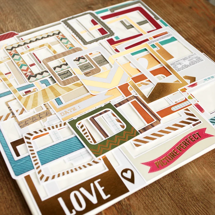 Buy 18pcs Photo frame Colorful Cardstock Die Cuts for