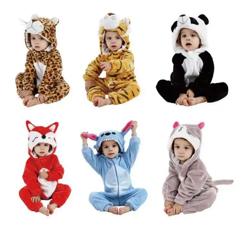 

3D Animal Modeling Baby Romper Warm Thicken Baby Clothes 2019 Jumpsuit Newborn Hooded Overall Baby Girl Boys Costumes