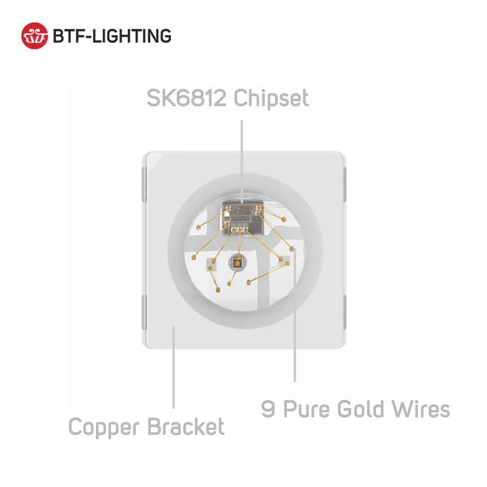 10 ~ 1500 шт. SK6812 5050/3535 (4 штырька) 5050SMD (аналогична WS2812B) индивидуально Адресуемая