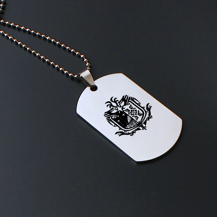 Game jewelry monster hunter world pendant necklace Stainless Steel