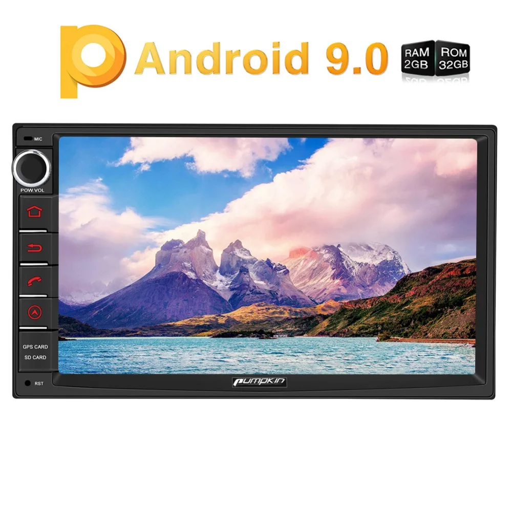 Pumpkin2 Din 7 ''android 9,0 универсальный gps навигация автомобильное радио стерео аудио без DVD плеер 2 г оперативная память 32 Встроенная Wi Fi быстрая