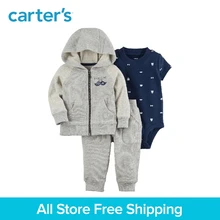 Carter s 3 Piece baby children kids clothing Boy Spring Fall Cotton Mustache Little Jacket Set