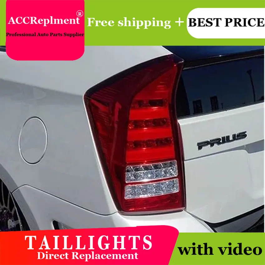 2 шт. автомобильный Стайлинг для Toyota Prius задние фонари 2009 2016 светодиодные лампы +