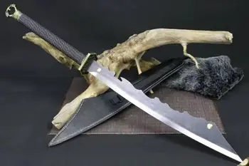 

Handmade Chinese Kung Fu Sword Sabre Sharp 1065 Spring Steel Wu Shu Broadsword Full Tang Can be Cut Bamboo