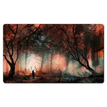 Paysage forêt rouge ciel nuit étoile voie lactée tapis de jeu jeux de société tapis de jeu, tapis de conception personnalisée tapis de jeux de Table avec sac gratuit(China)
