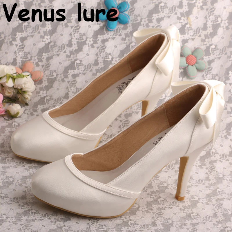 Handmade Special Shoes for Women High heel Ivory Satin Wedding Pumps for Pumps| - AliExpress