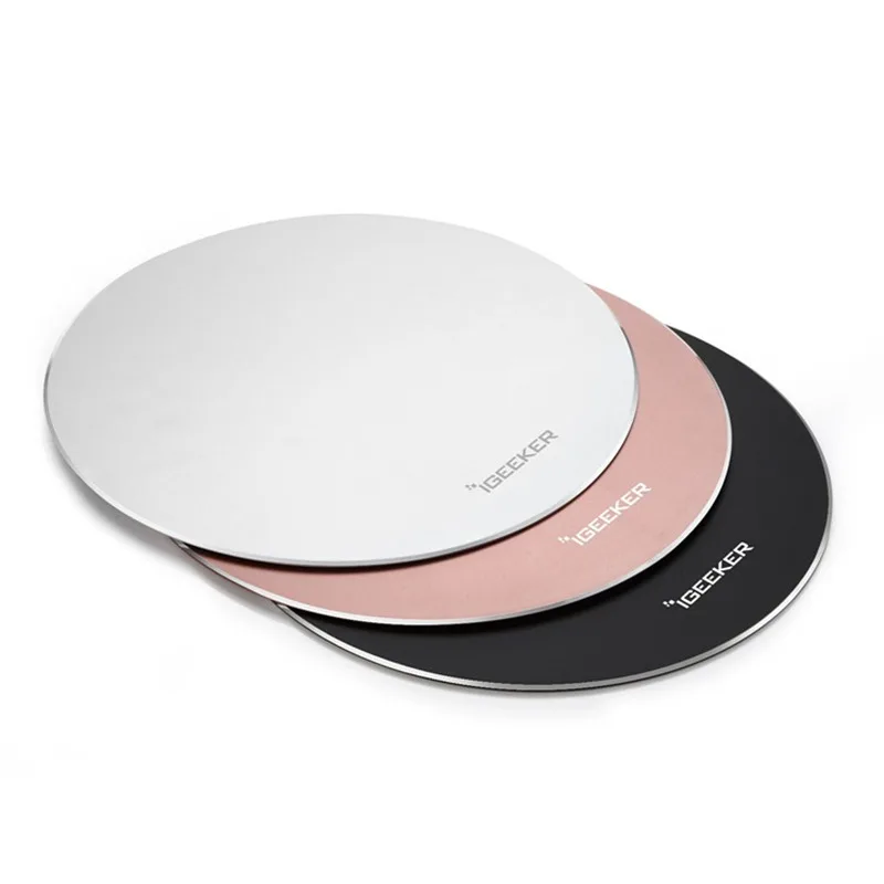 [HFSECURITY] 240 * 240 *2 mm Round Metal Mouse Pads For Mac PC Laptop More Comfortable Large