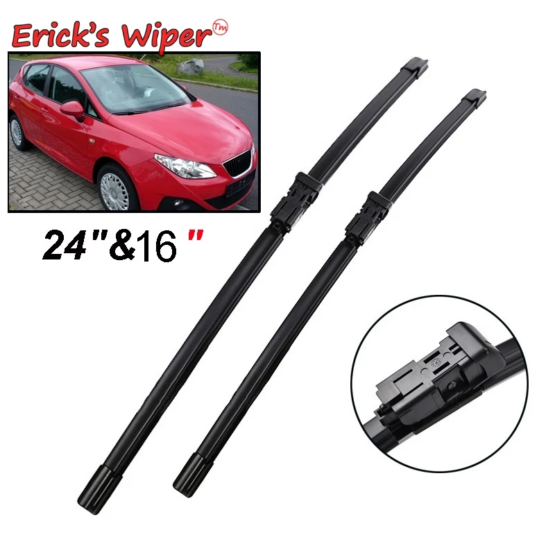 

Erick's Wiper Front Wiper Blades For SEAT Ibiza 6J 2008 - 2017 2016 Windshield Windscreen Front Window 24''+16''