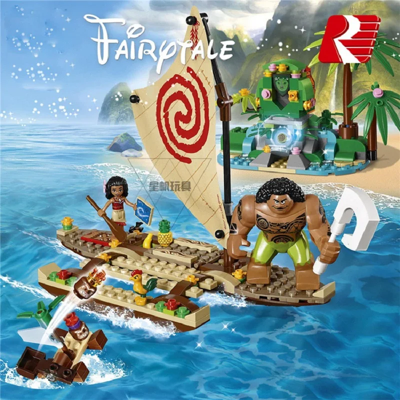 

1 set Moana LegoINGly Lepin 25003 Moana's Ocean Voyage Building Block Maui Moana LegoINGly Compatible Block LegoINGly Princess