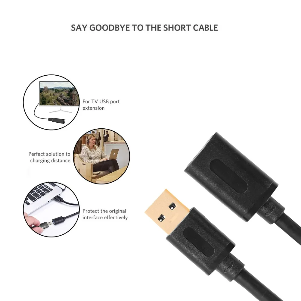 Rovtop USB кабель удлинитель 3 0 для смарт ТВ PS4 один SSD USB3.0 2 к кабеля передачи данных Mini