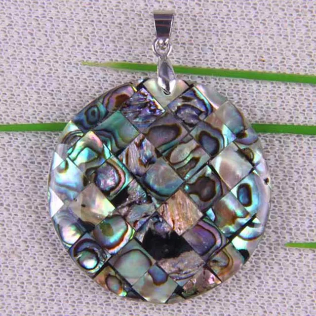 Natural New Zealand Abalone Shell Bead Pendant Jewelry For Woman Gift
