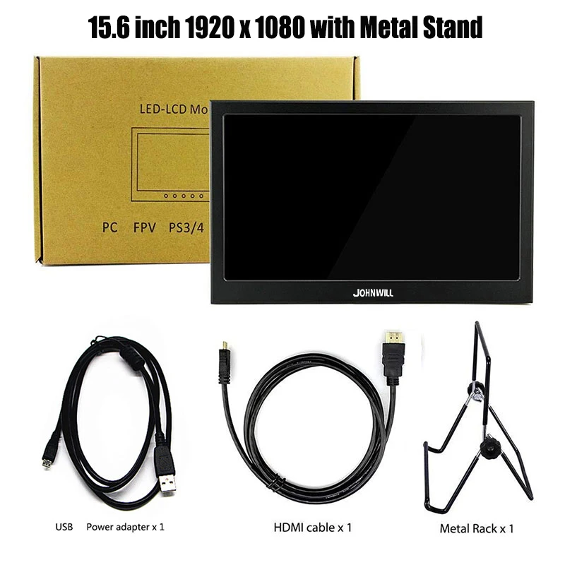 13," 2 K 2560x1440 портативный компьютерный монитор PC HDMI PS3 PS4 Xbo X360 ips lcd светодиодный 15,6" монитор для Raspberry Pi Windows 7 8 10 - Цвет: 15.6 1080P