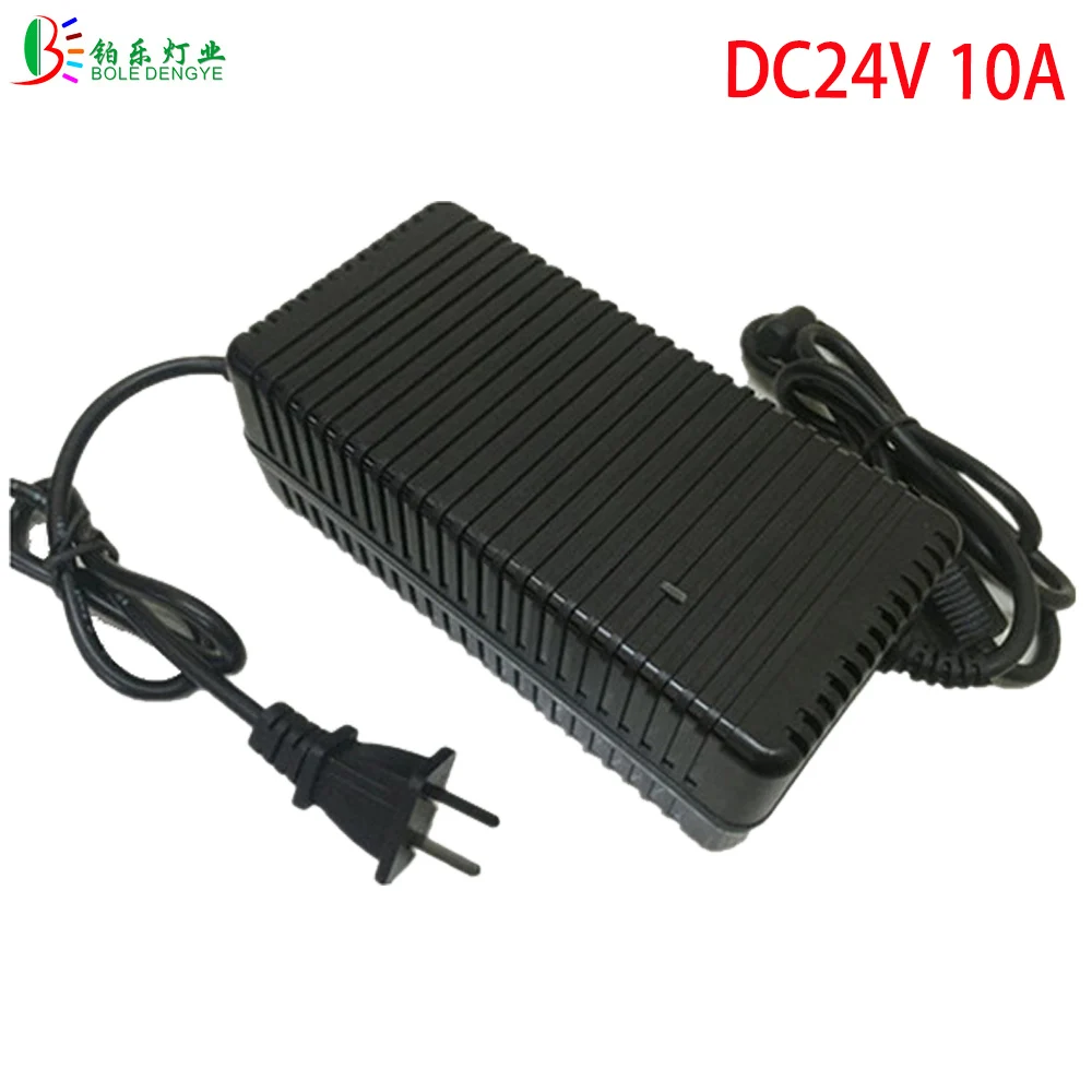 

BOLEDENGYE DC 24V 10A Driver PSU Power Supply Unit LED Adapter Lighting Transformer CCTV Camera Power Switch EU/US Plug