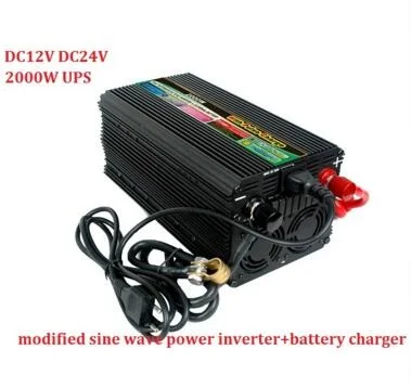 

High quality 2000W dc24V to ac220V modified sine wave power inverter with UPS function fast charging