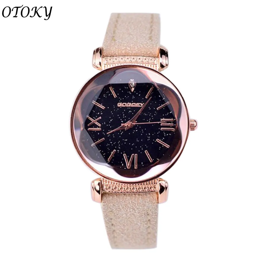 

OTOKY Watches Women Fashion Men Women Classic Casual Quartz Watch Leather Watches Gift 2019 round reloj mujer relogio feminino