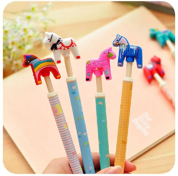 crazy office supplies. (8 pieces/lot) cute crazy pony gel pen student creative papelaria school office supplies stationery material escolar-in pens from \u0026