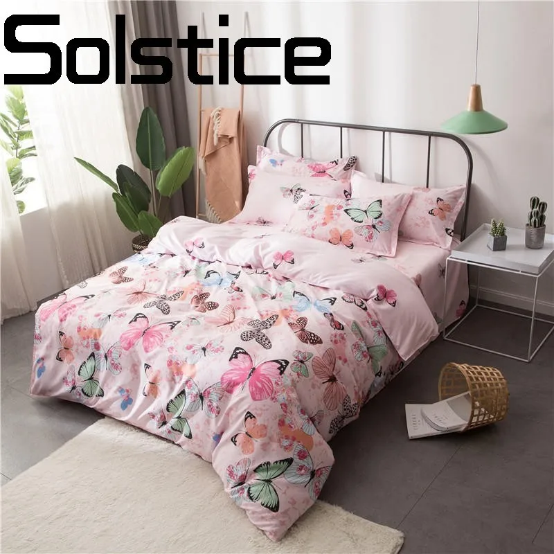 

Solstice Home Textile Fashionable Plaid Skin-friendly Home Textile Aloe Cotton Sheet Quilt Cover Pillowcase Bedding 3/4pcs