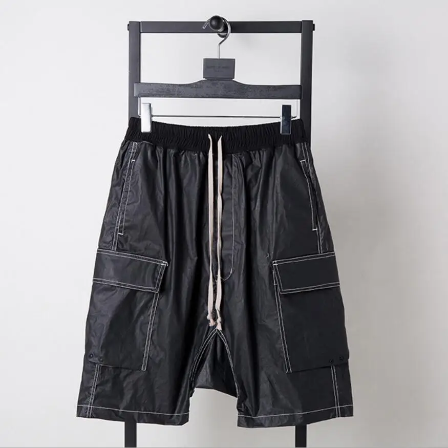 

2018 Men clothing GD Hair Stylist fashion HIP hop Thickened coated waterproofing double pocket five Harem pants costumes