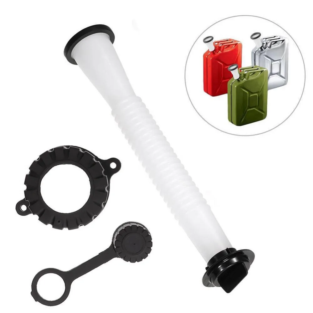 3 Set Gas Can Spout & Parts Kit Includes White Spout Rubber Gasket