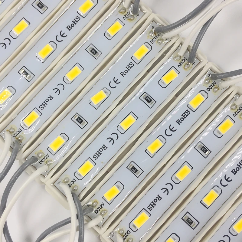 Модуль светодиодного светильника для букв входного канала DC12V SMD 5730 3 LED 64 мм * 9 без