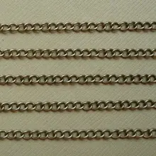 200 м/лот античная бронза твист curbe цепи 2.5x3.5 мм