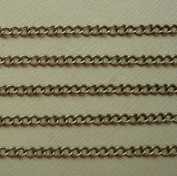 

Free shipping!!!!200M/lot Antique Bronze Twist Curbe Chain 2.5x3.5mm