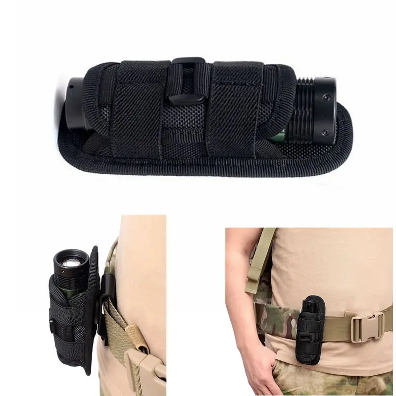 

Outdoor Tactical Pouch Molle Hunting Bags Waist Bag Hiking 360 Degree Rotatable Multi-functional Flashlight Hunting Pouch