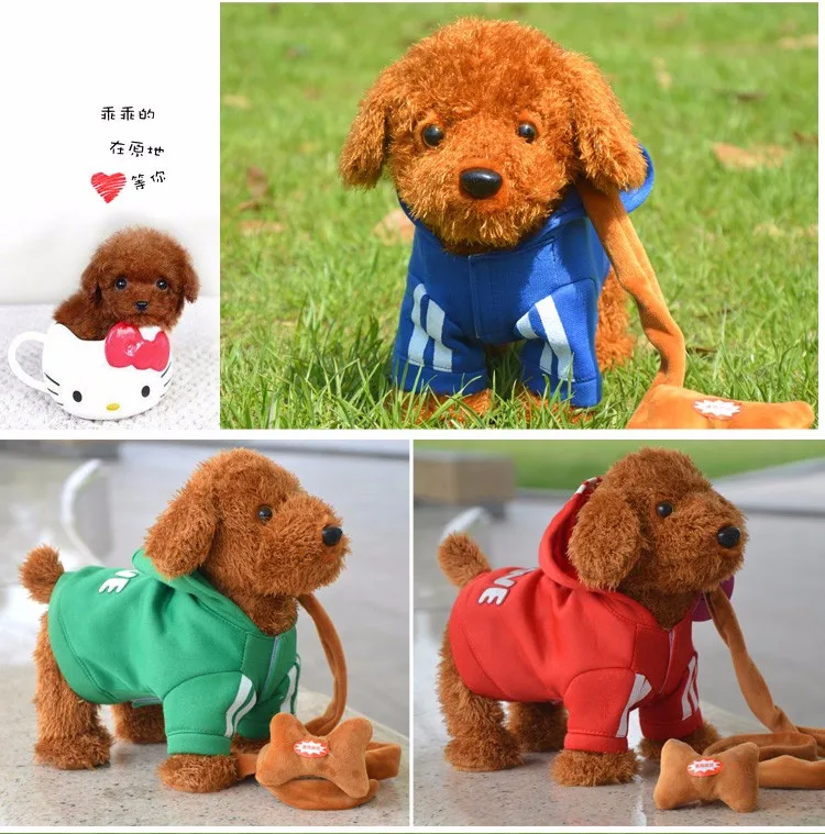 Brinquedos de Pelúcia Eletrônicos para Crianças Trela Elétrica Cachorro Música Máquinas Controle Remoto Cão Brinquedos Presente Natal Livre 17 Trela elétrica cachorro brinquedos de pelúcia música