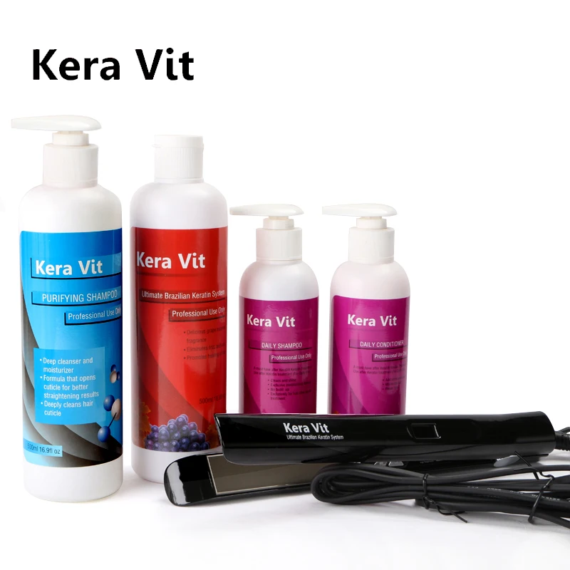 Kera Vit 8% Formalin Кератиновое лечение+ утюжок для волос+ шампунь Dailiy+ кондиционер