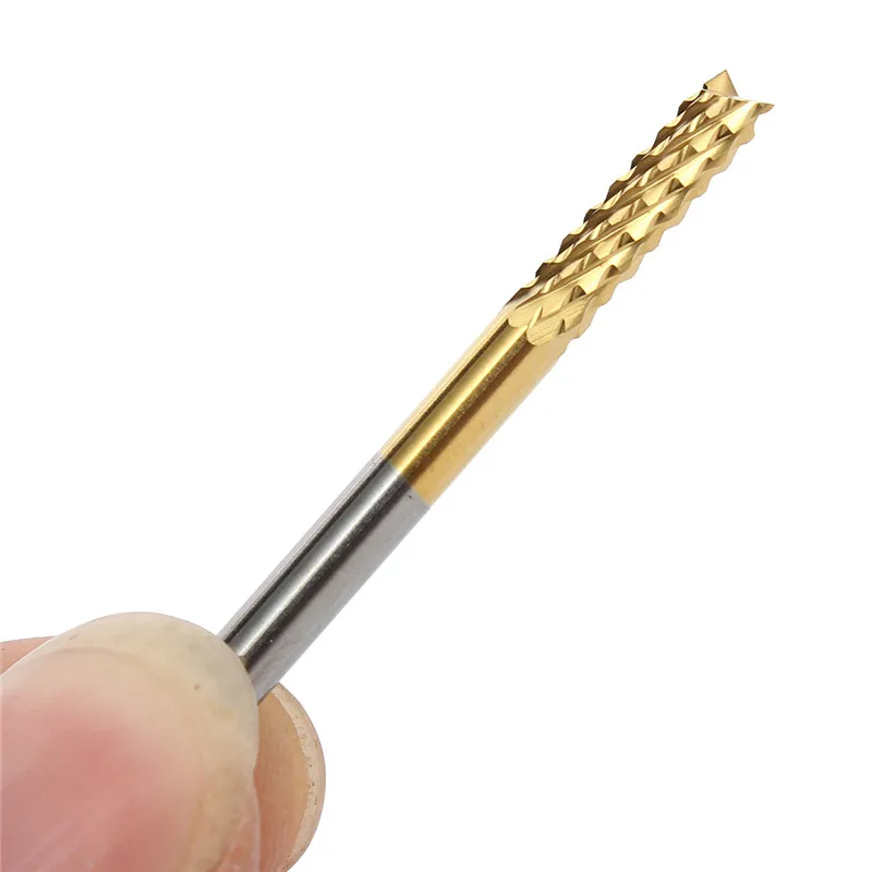 

Best 1PC 3.175mm Tungsten Steel Titanium Coat Carbide End Mill Engraving Bits CNC PCB Rotary Burrs Milling Cutter Drill Bit