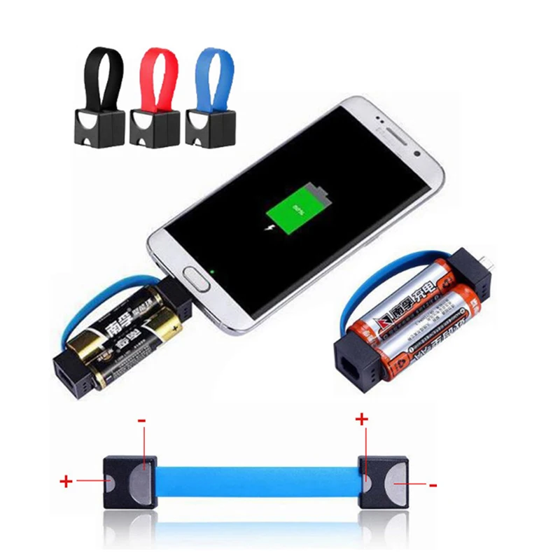 1 шт. портативное магнитное зарядное устройство AA/AAA для телефона Android|USB-гаджеты| |