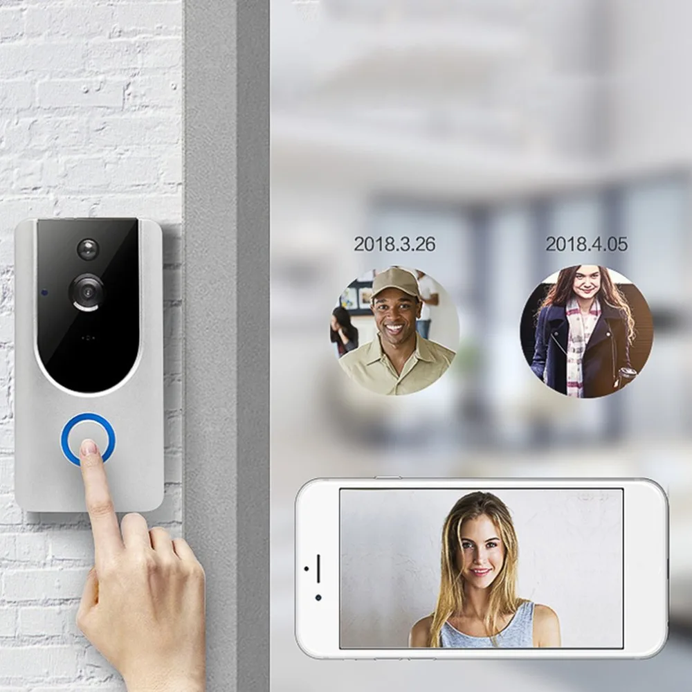 

Low-power wireless two-way video doorbell with 8G memory card ZC-IP10