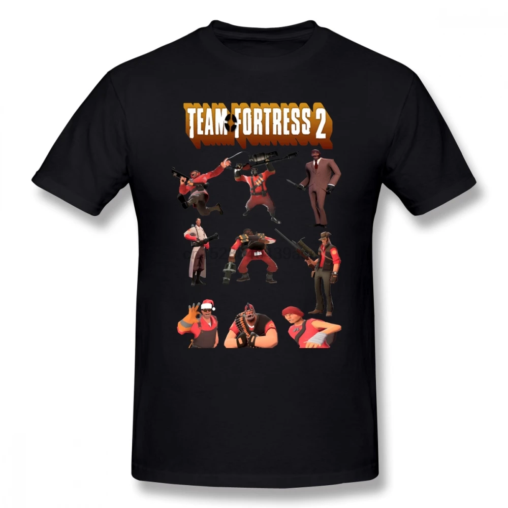 Команда Fortress 2 футболка команда все персонажи класса с TF2 логотип милый человек